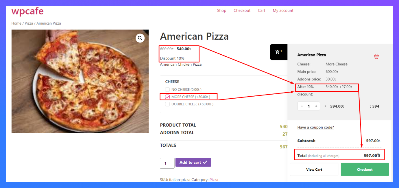 addon_discount_features_in_wpcafe_for_wooCommerce _food_menu
