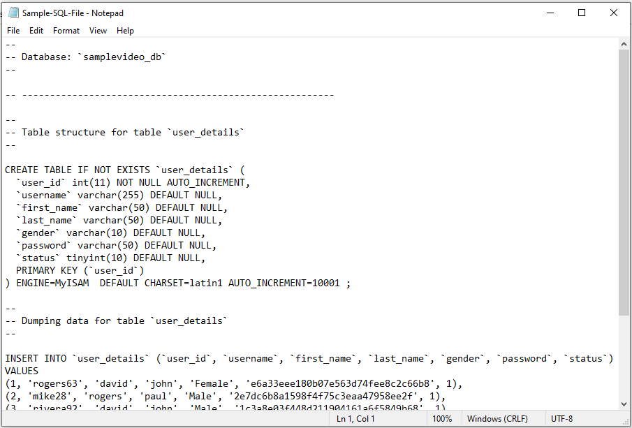 How to Open an SQL File in Windows?