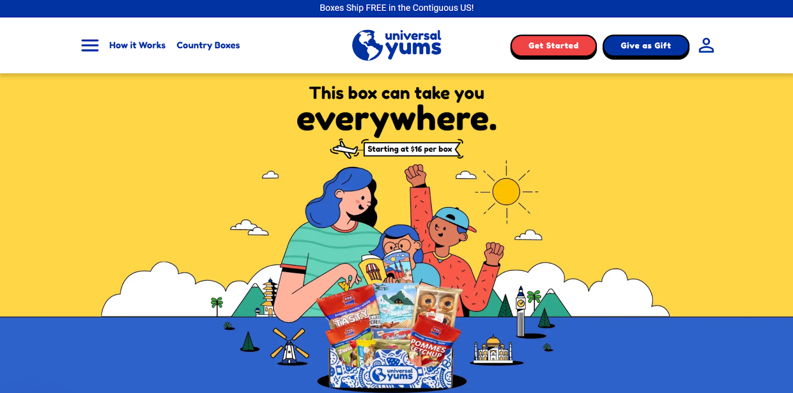 Universal Yums homepage