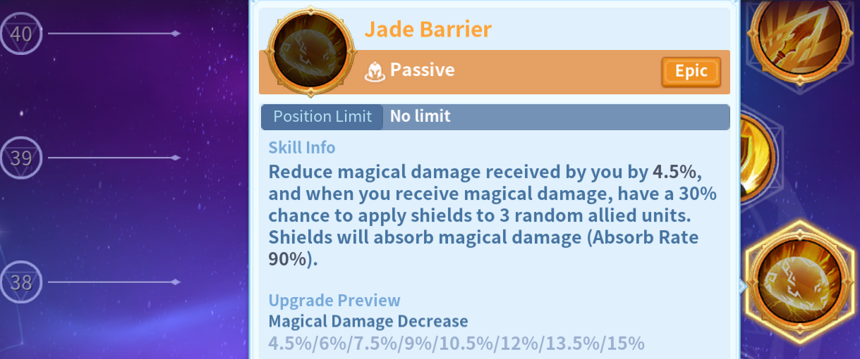 Game Mechanic : Jade Barrier 