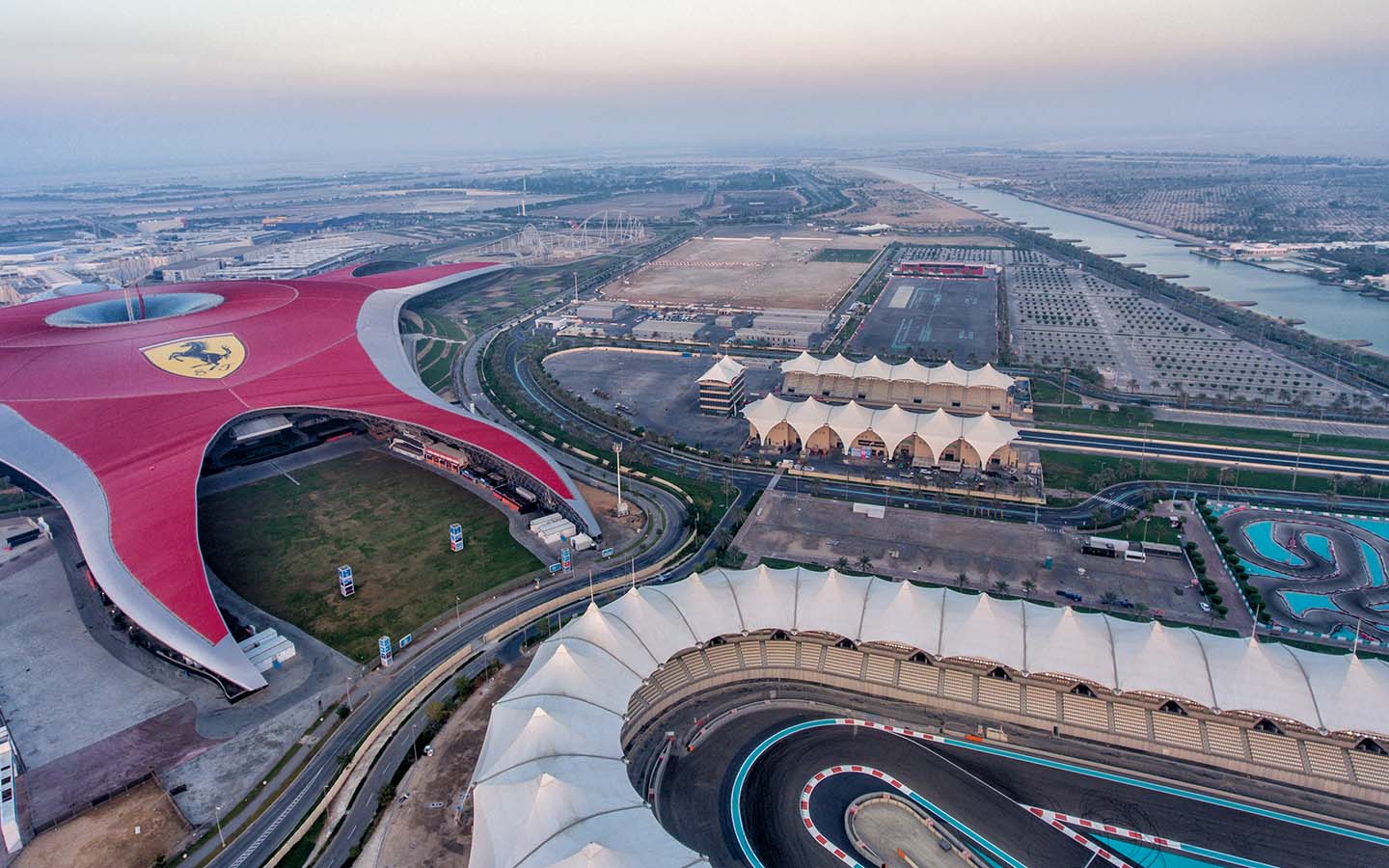 the route includes popular destinations of yas island