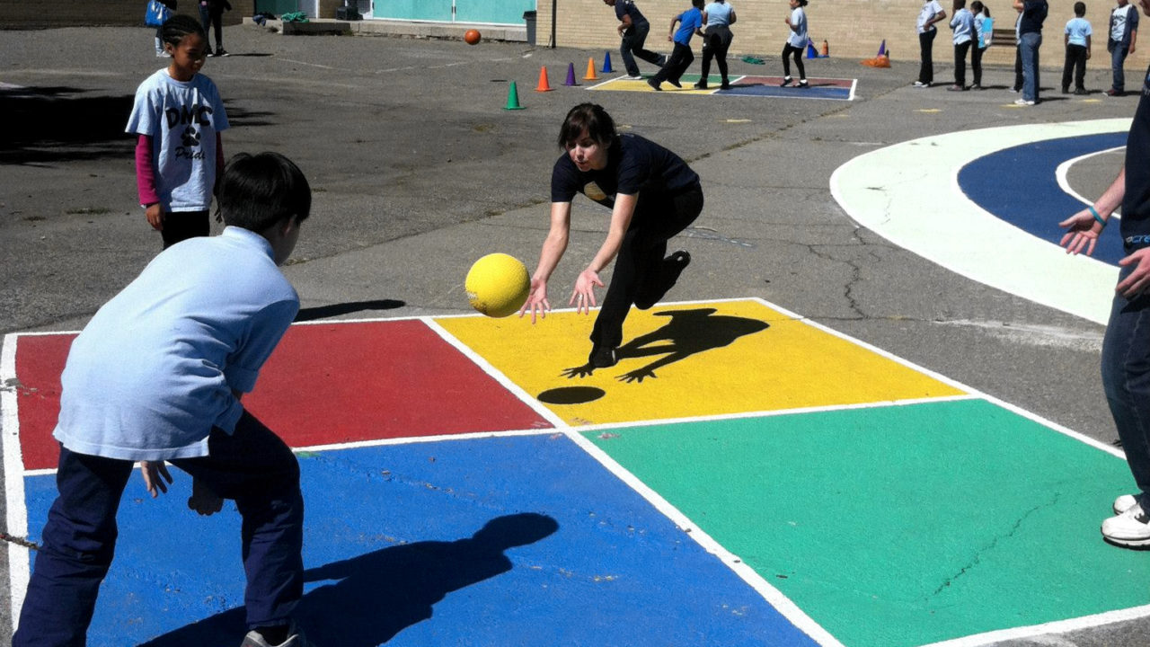 How to Play Four Square (4 Square) in Physical Education Class