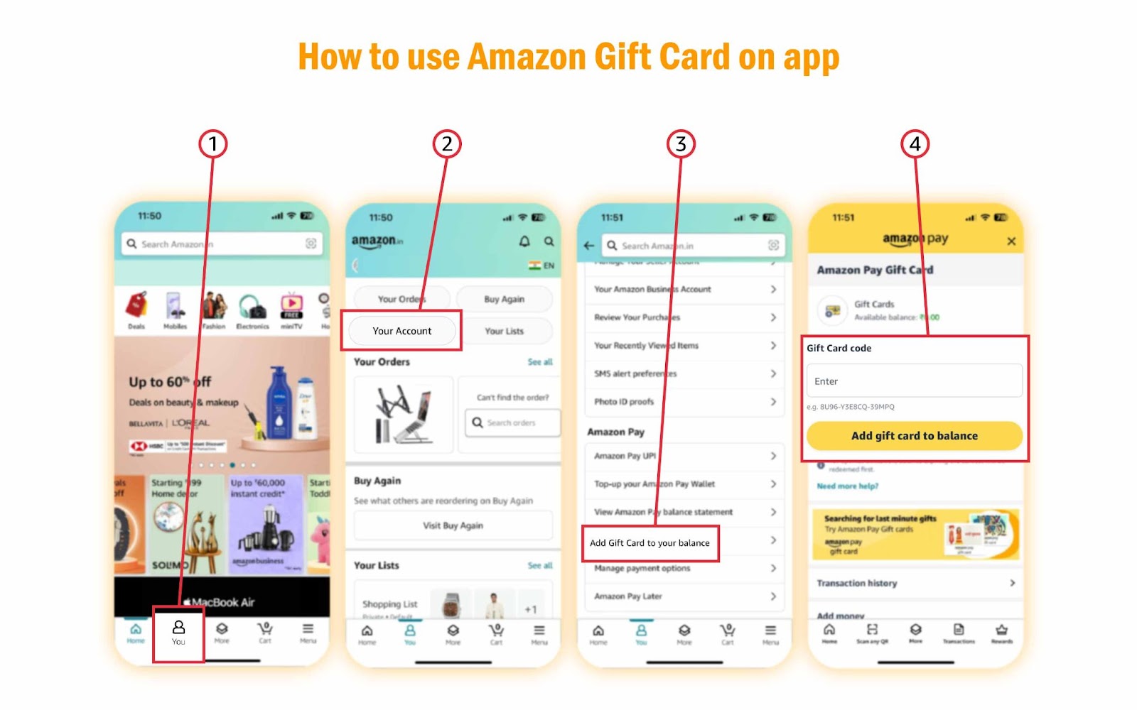 How To Use Amazon Gift Card on Your Phone