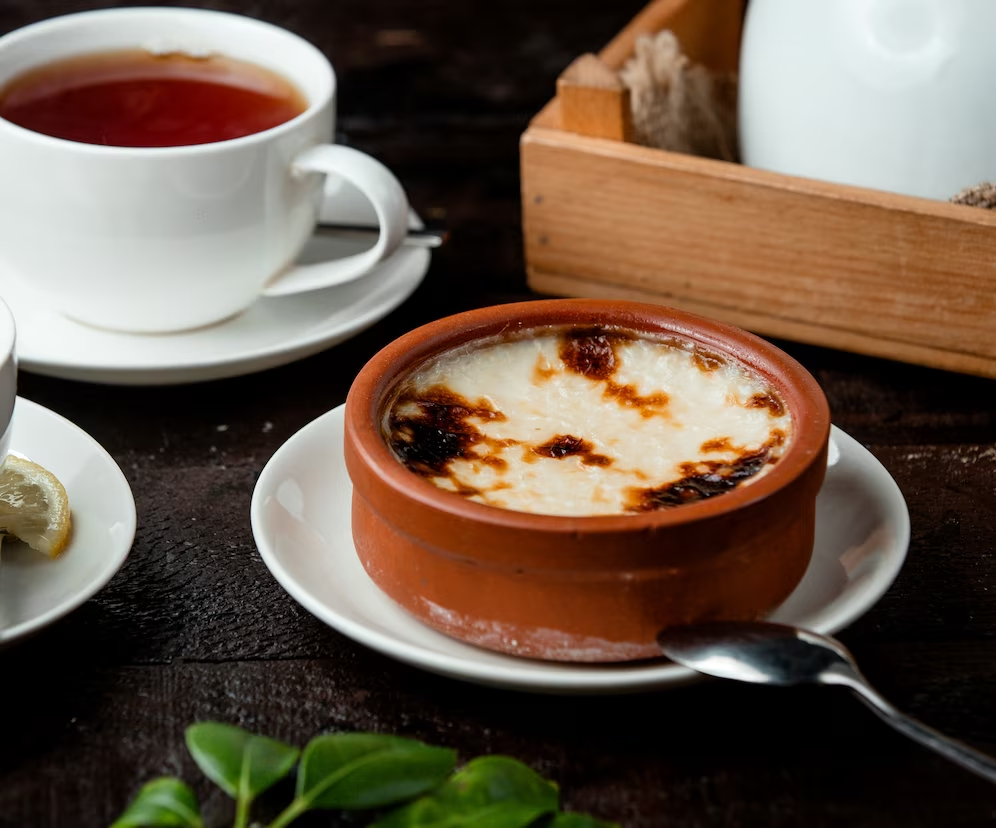 Budino di riso con noce moscata e cannella