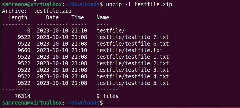 ubuntu unzip command: unzip a zip file on linux
