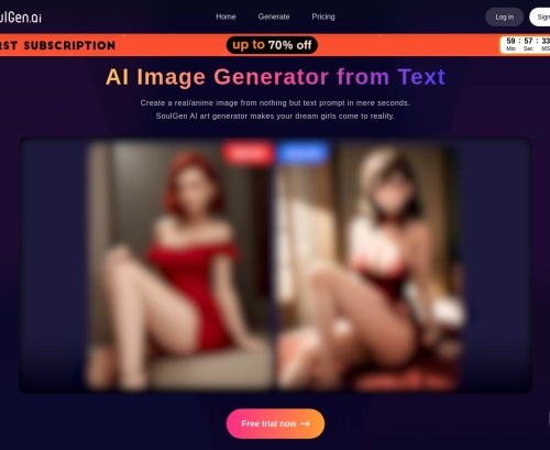 SoulGen - Free AI Magic Tool to Create Deepfake Porn Art from Text