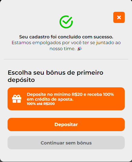 bônus de primeiro depósito aposta ganha