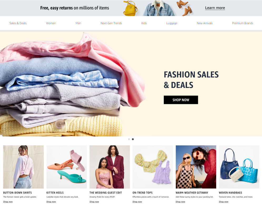 Most sold items on Amazon clothing and fashion category