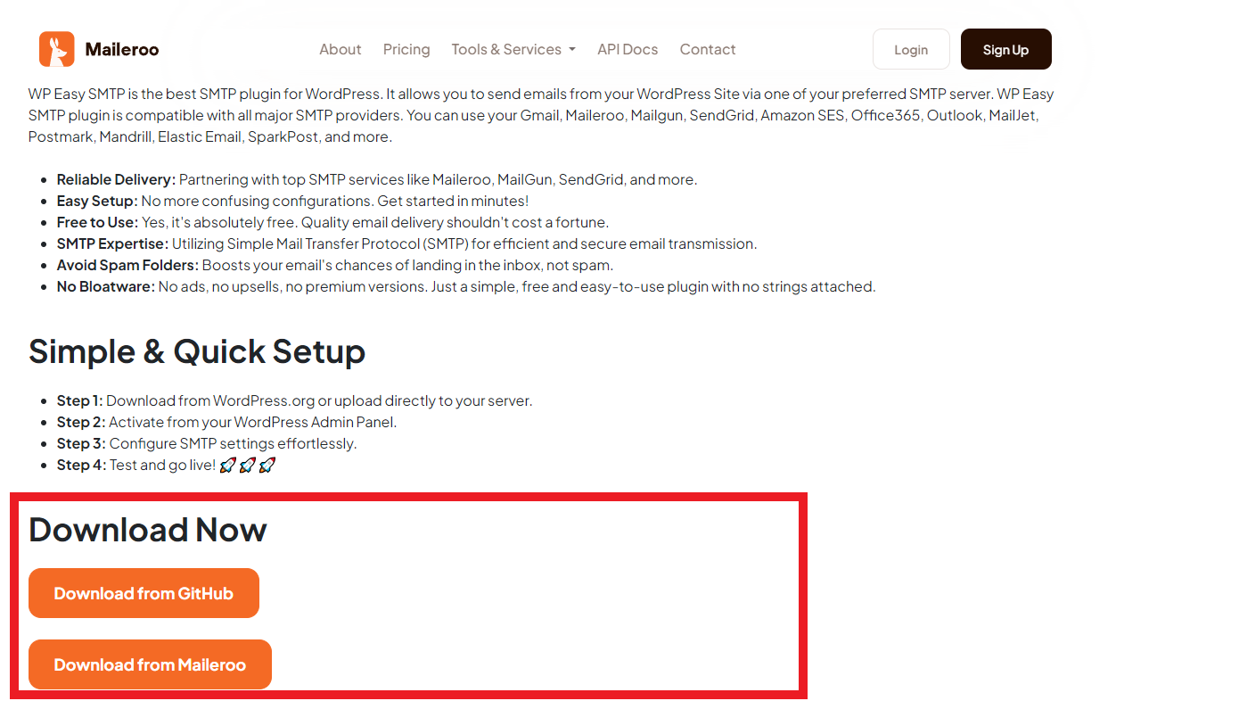 Download Maileroo WP Easy SMTP From Maileroo Website