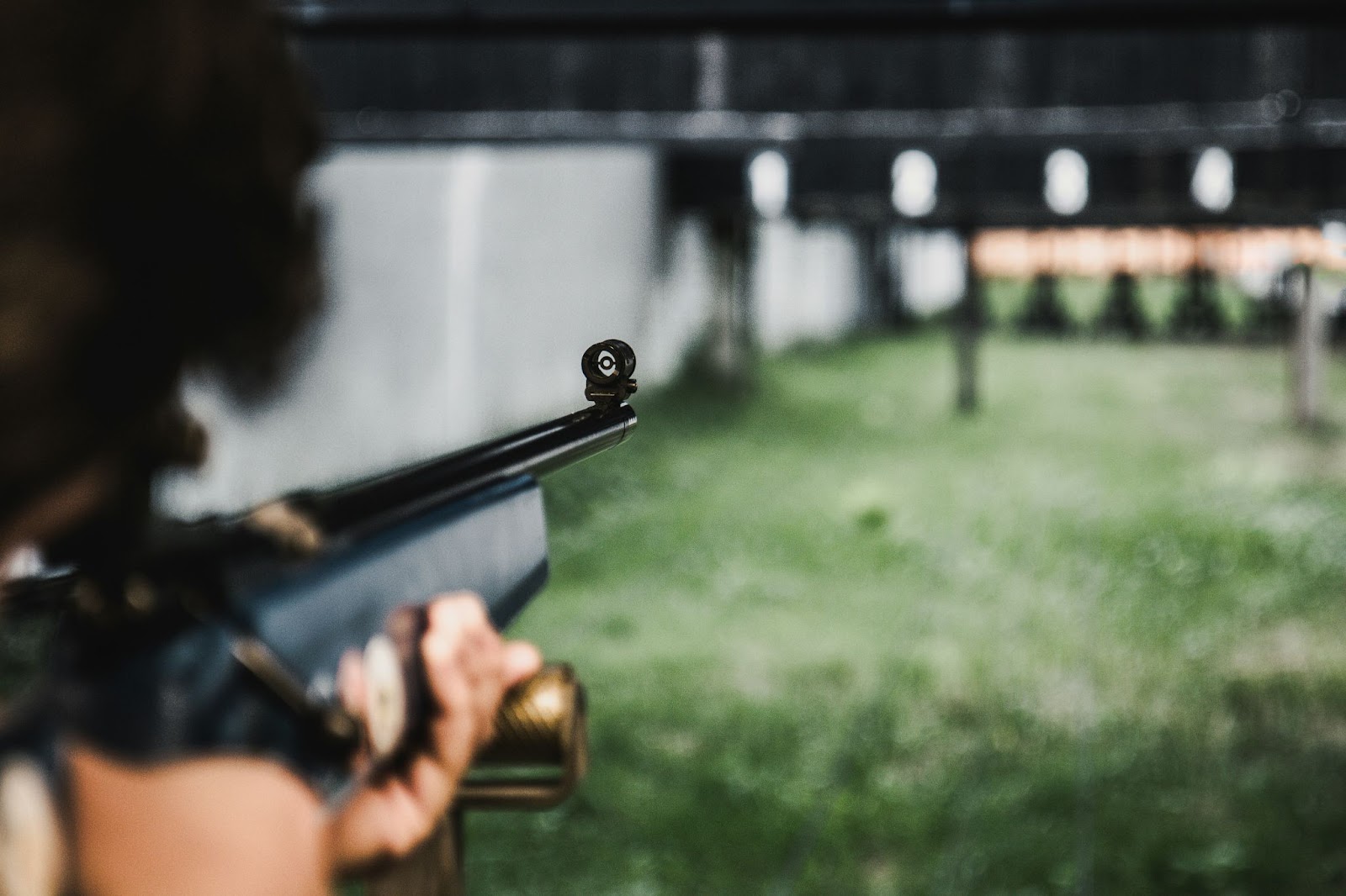 Man Training at a shooting Range