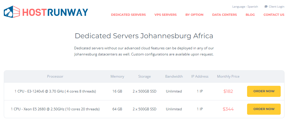 HostRunway pricing