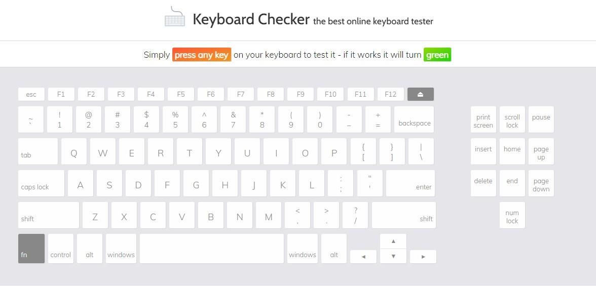 Online Keyboard Checker.