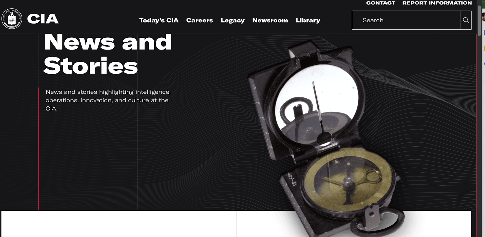 Screenshot van de CIA op het dark web