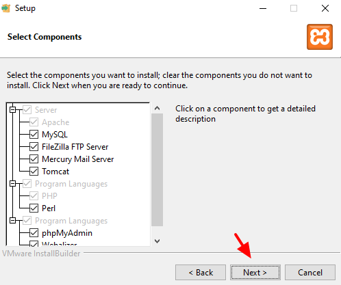 تثبيت برنامج xampp