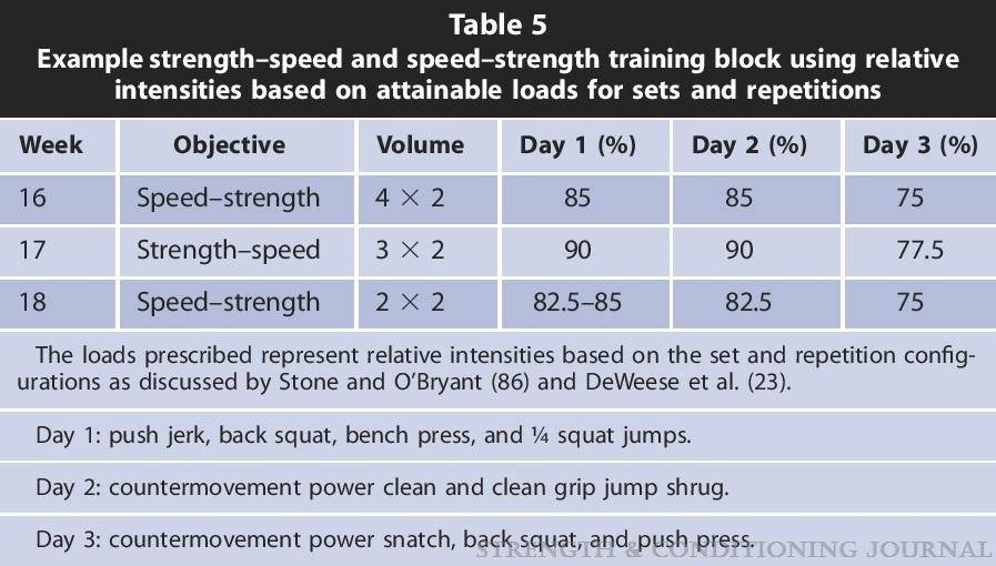Power / Speed Training Program