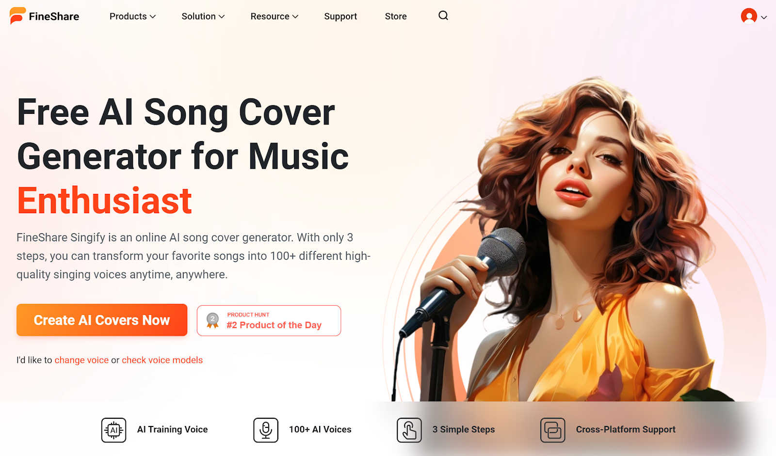 The FineShare Singify landing page.