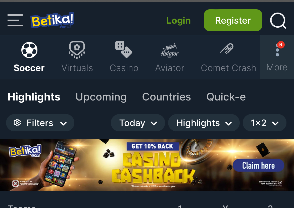 Betika login Ghana 