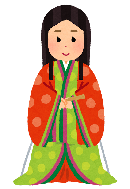 十二単を着た平安時代の貴人女性