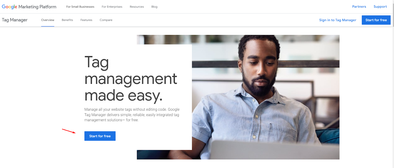 Google Tag Manager - Start for Free