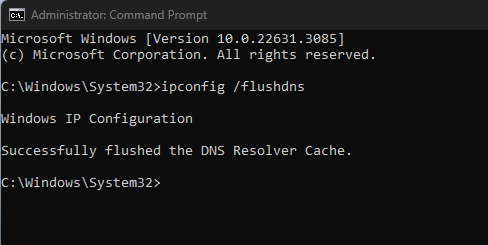 Clear DNS Cache