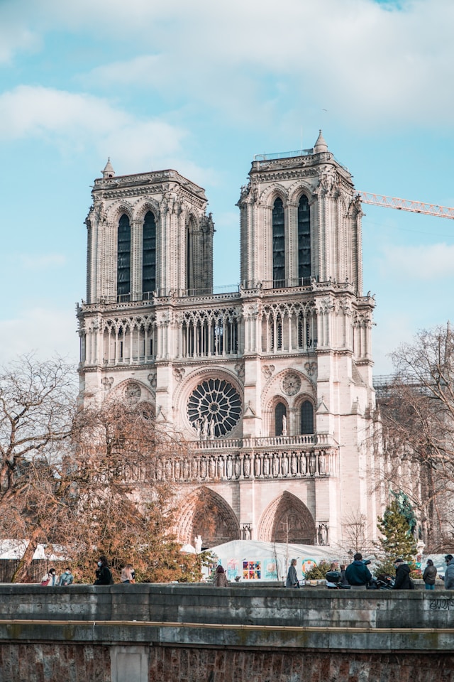 The Notre Dame cathedral in Paris