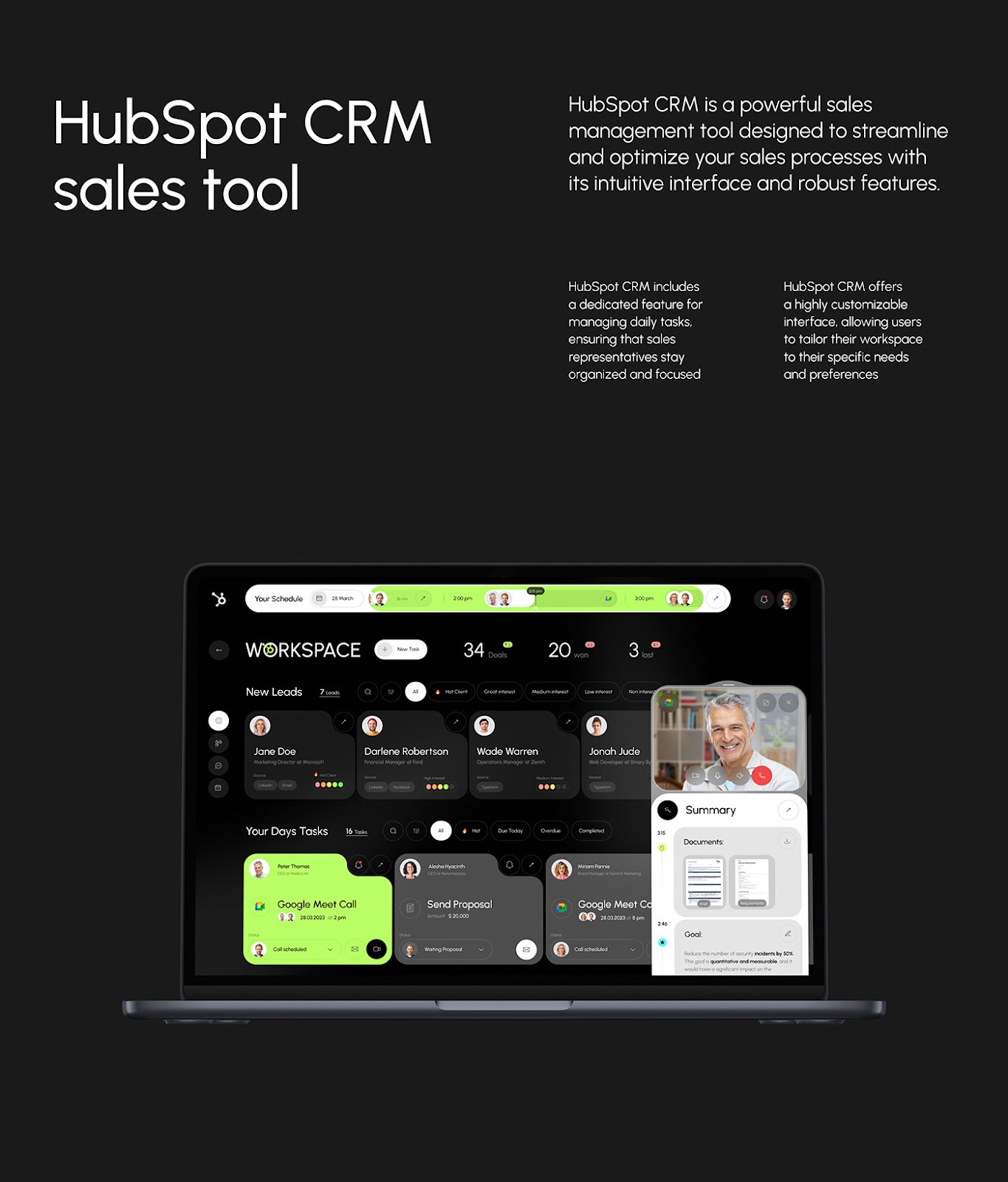 HubSpot CRM - UX UI Design