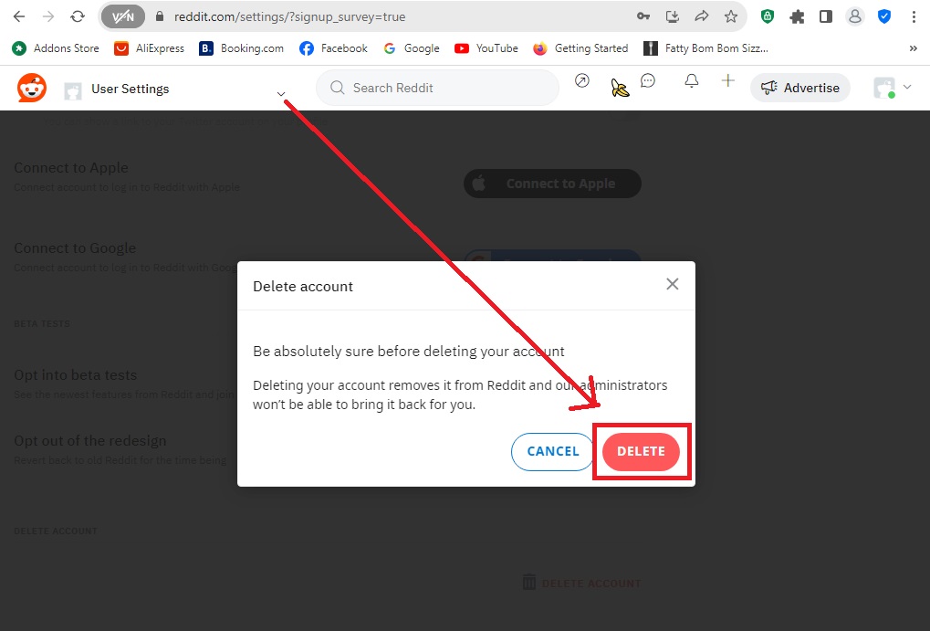 How to Delete a Reddit Account Permanently - Confirm Delete