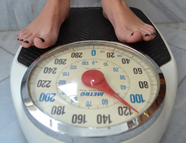 Obesity typically manifests as significant and persistent weight gain