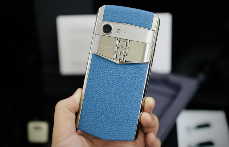 VERTU ASTER P BLUE CALF NEW | Hoàng Luxury