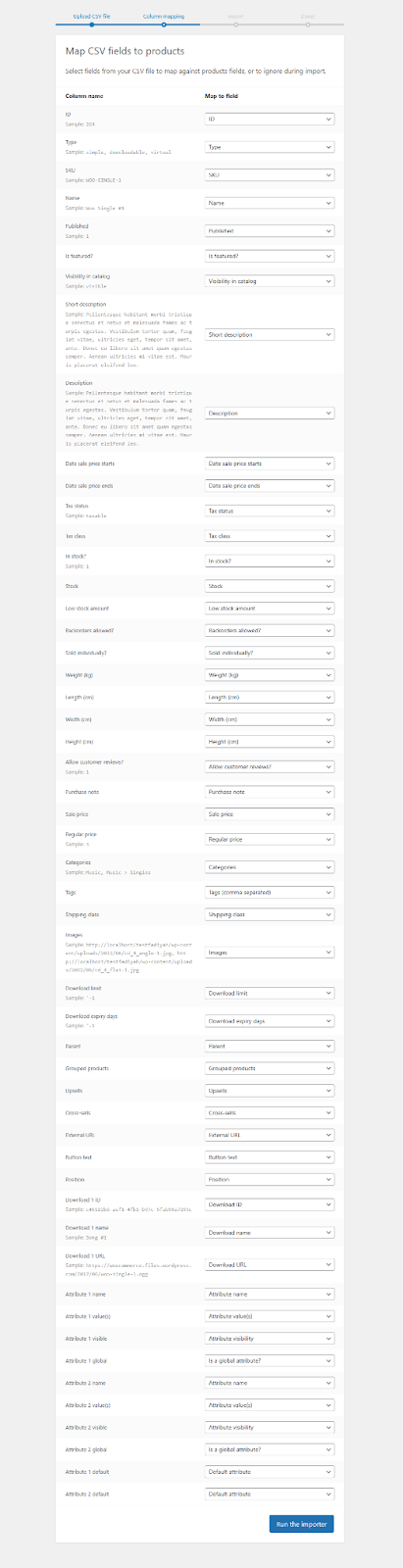 attribute mapping