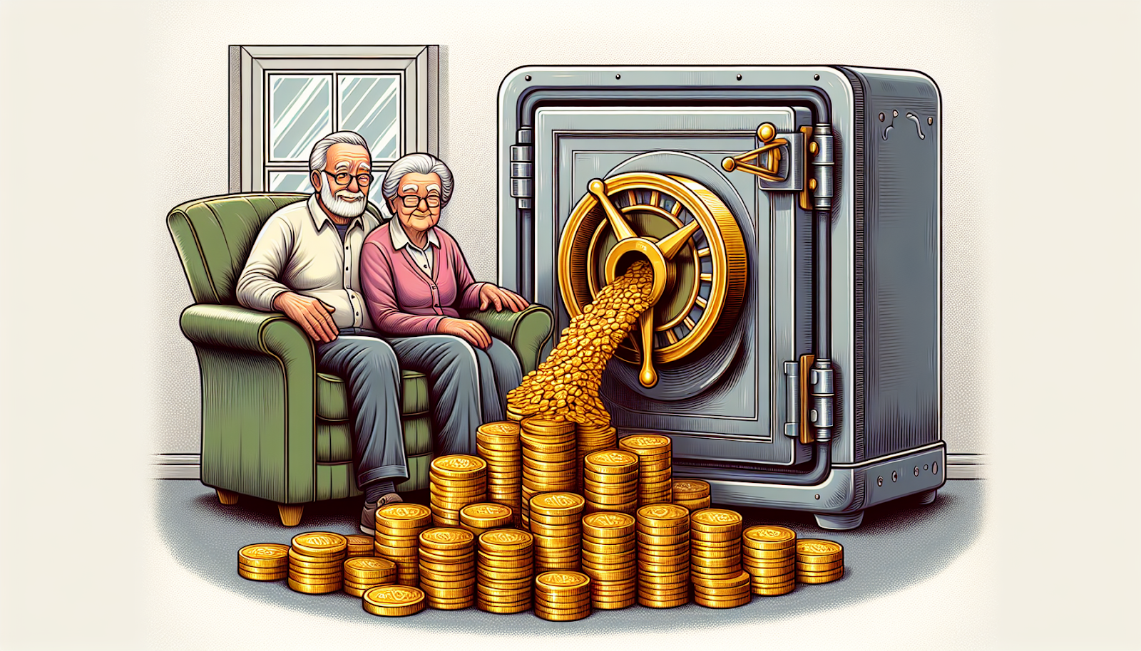 Illustration of guaranteed income from annuity