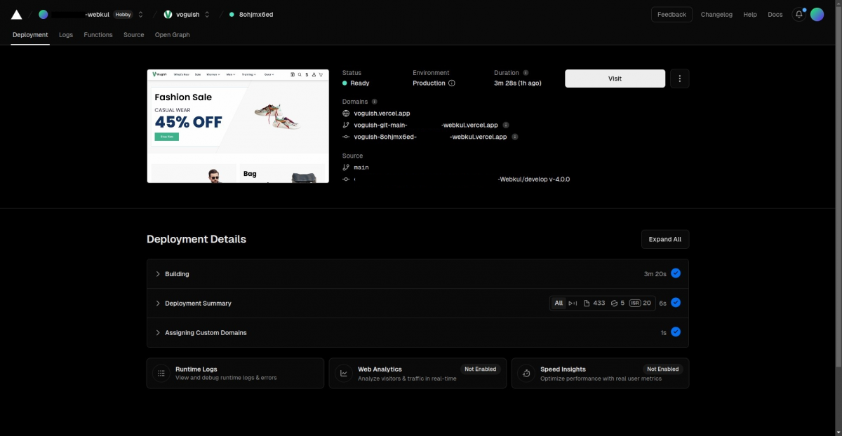 Voguish theme