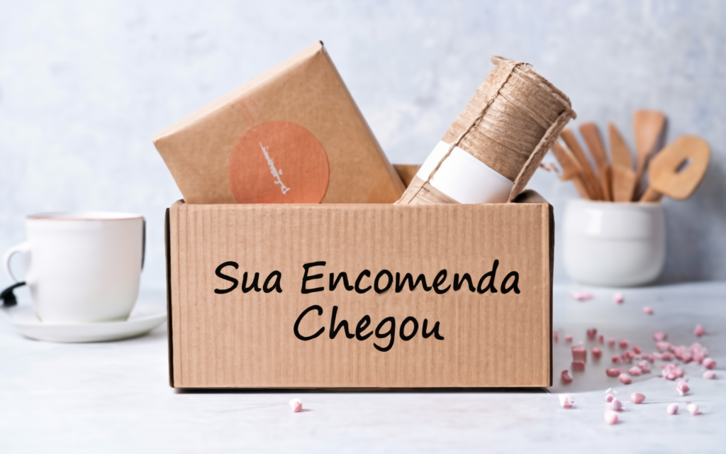 CAixa de papelão para encomenda personalizada