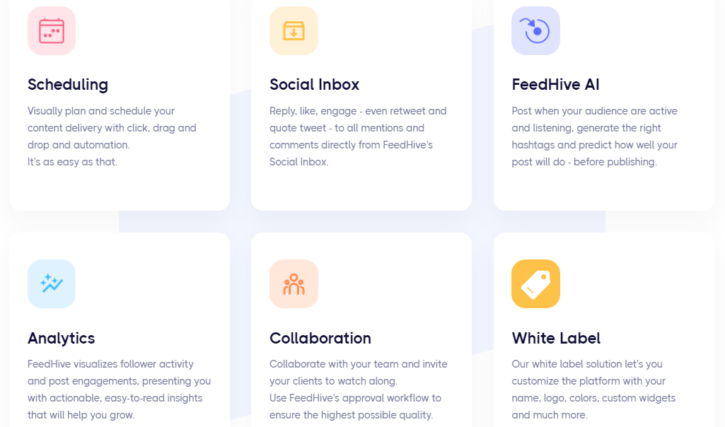 FeedHive features