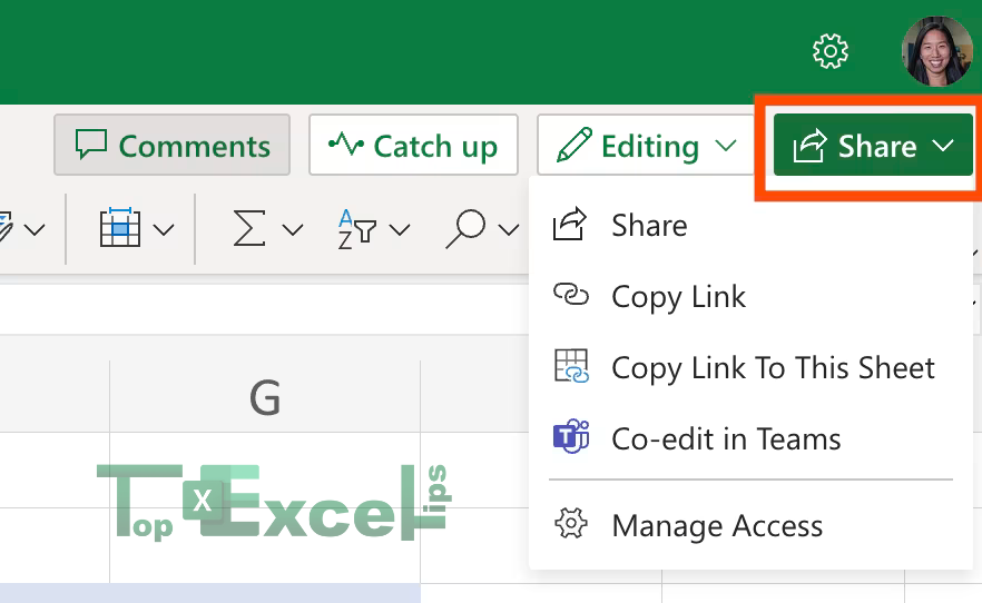 this image shows the process of Sharing an Excel Spreadsheet With Others