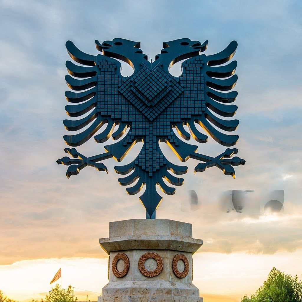 Alabanian Eagle Sculpture Tirana