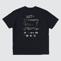 A black shirt with white text on it

Description automatically generated