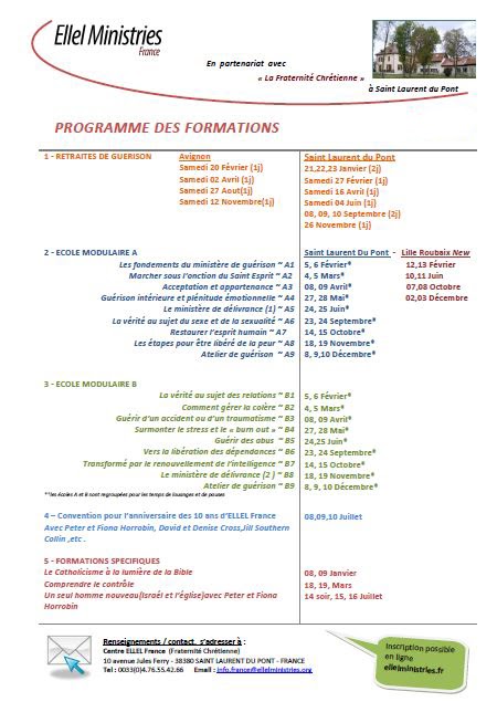 Programme Ellel Ministries France