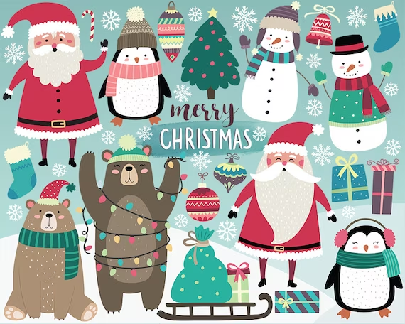 Christmas Clipart Holiday Clipart Cute Christmas