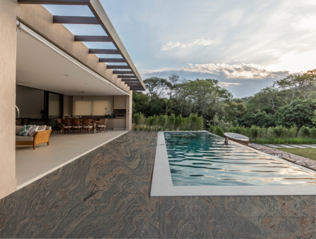 Colombo Juparana granite tile for outdoor space
