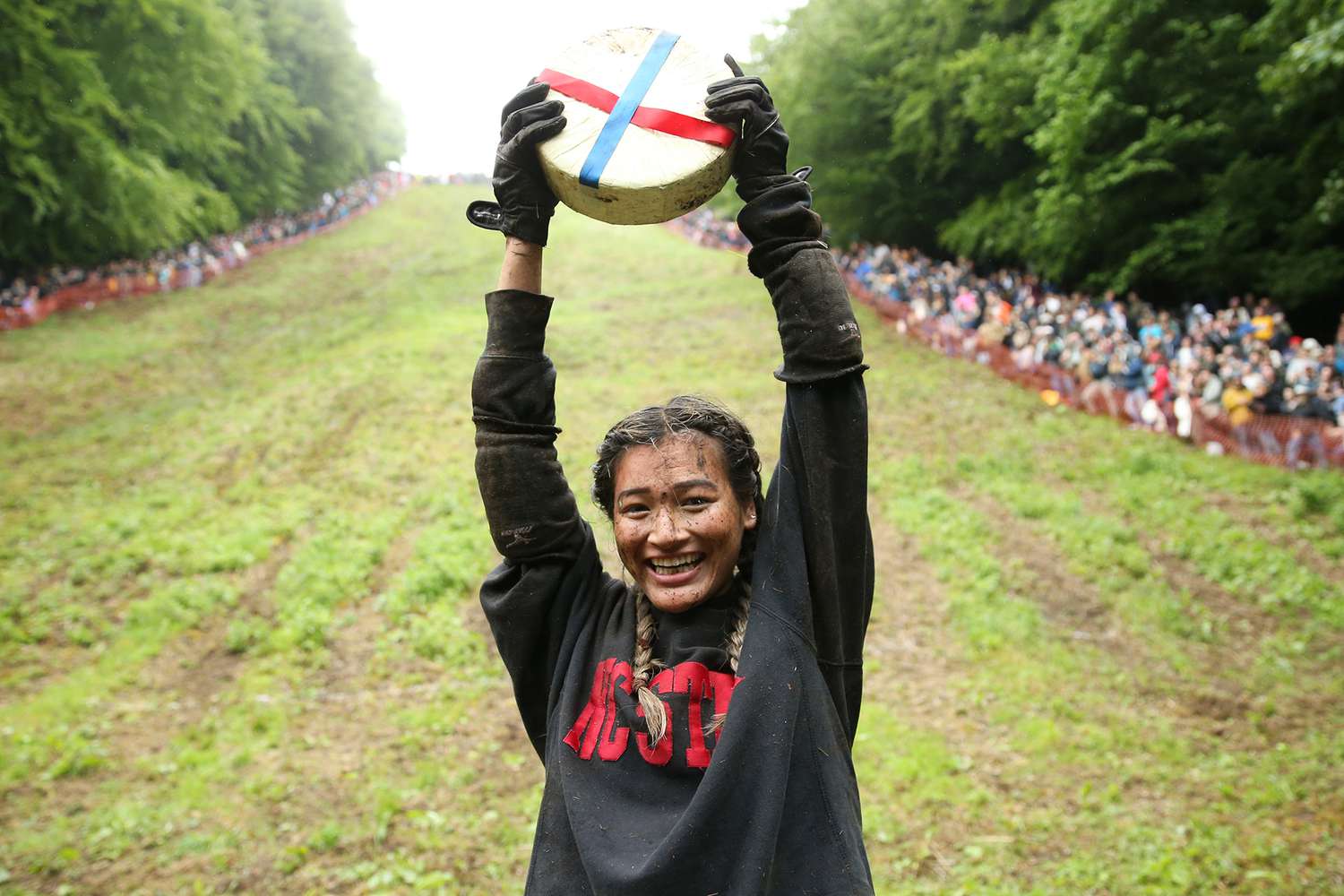 American Woman Wins British Cheese Rolling Event for First Time Ever
