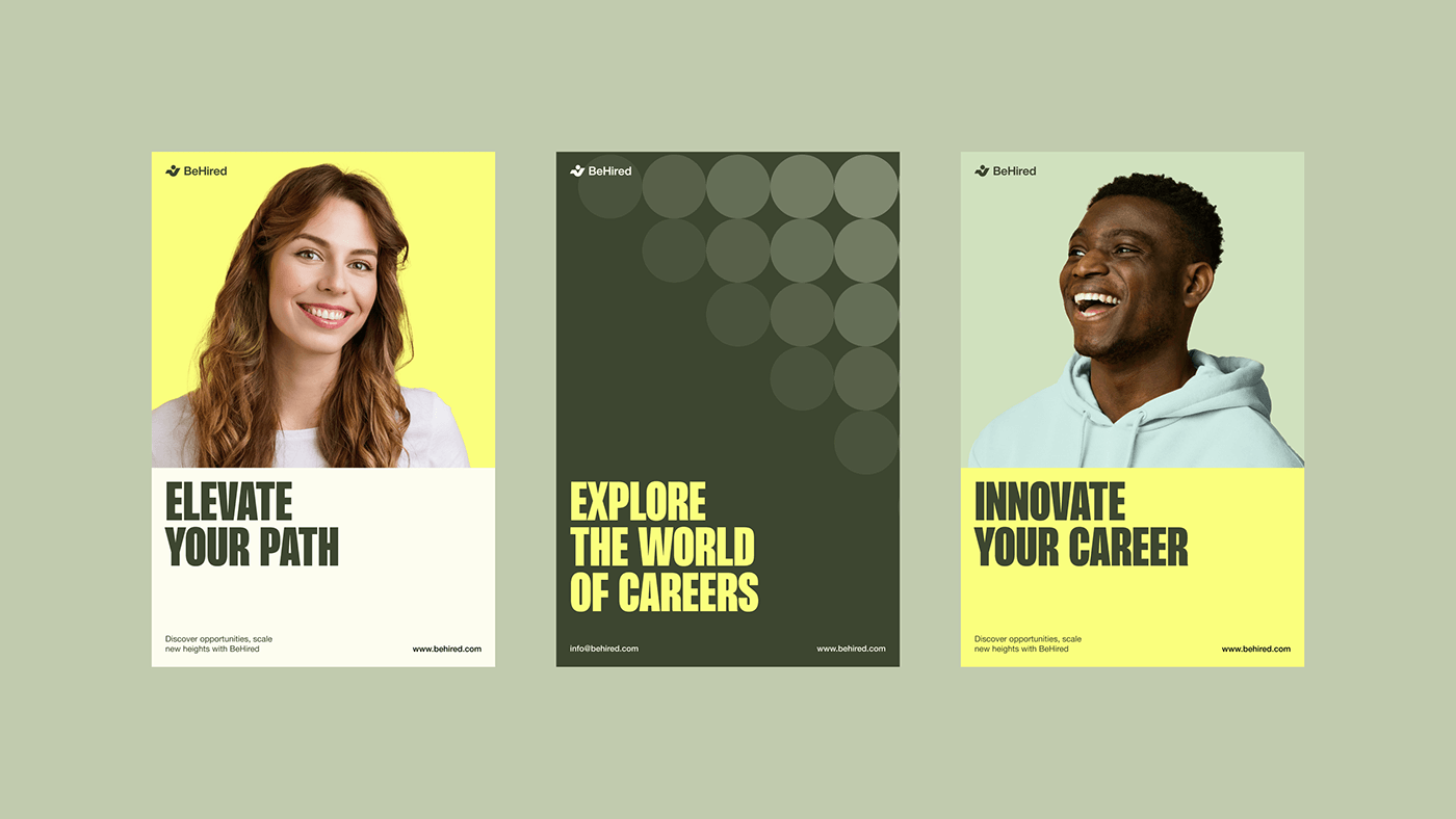 Artifact from the BeHired: Redefining Branding and Visual Identity in HR Tech article on Abduzeedo