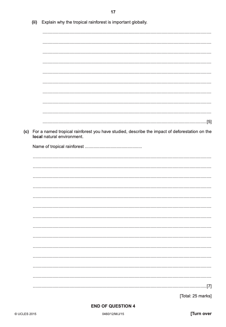 iGCSE Geography revision notes:The Equatorial Climate and Rainforests