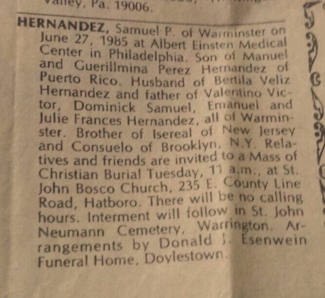My father’s obituary