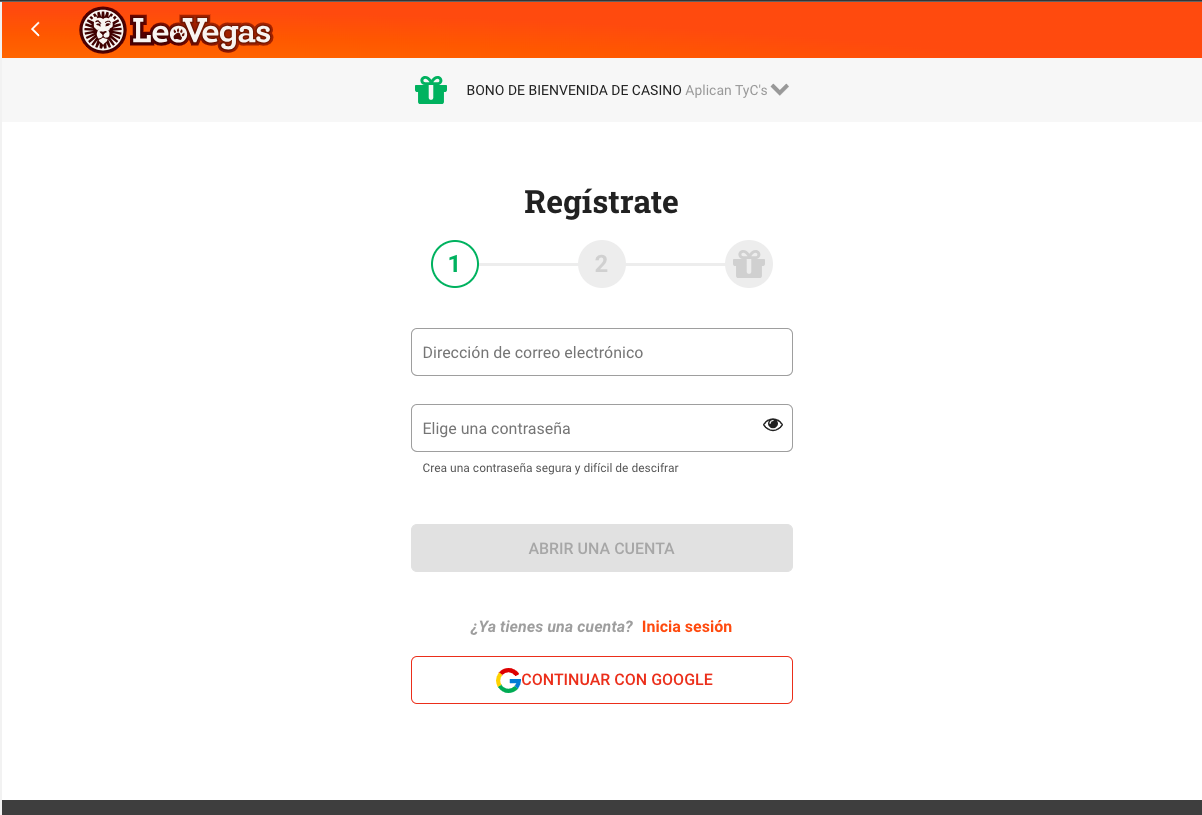 Como registrarse en leovegas chile