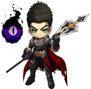 Promotional artwork of the Dark Knight from MapleStory.