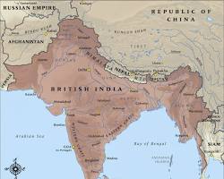 Mapa del Raj británico