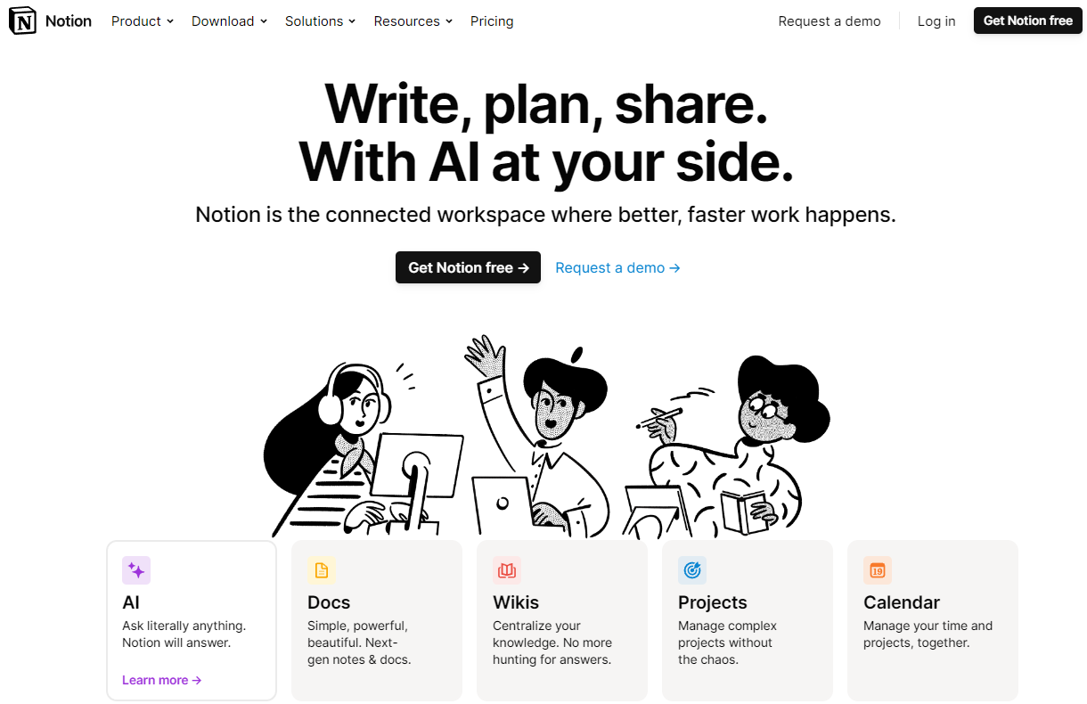 Notion & Notion Calendar: Write, plan, share. With AI at your side.