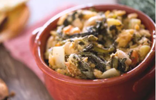 Ribollita: A hearty Tuscan soup made with bread, beans, and vegetables.