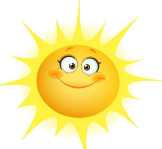 A cartoon sun with a smiling face

Description automatically generated